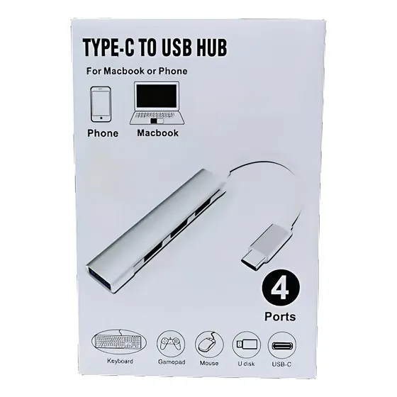 Hub Usb-c 3.0 4 Puertos Usb-a 3.0
